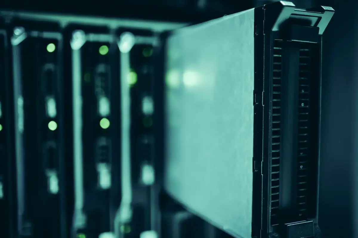 Server rack in a data centre